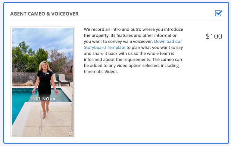 agent cameo and voiceover
